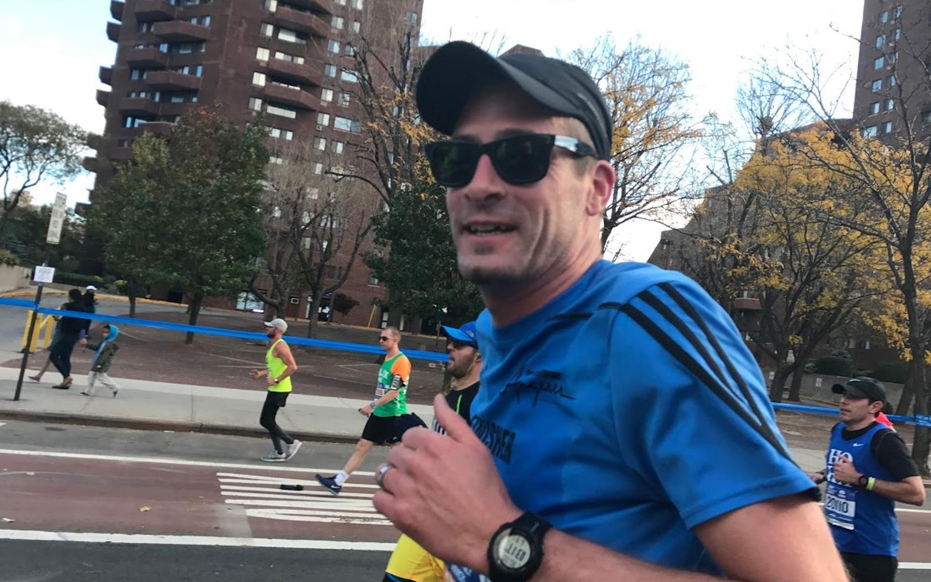 Konrad Blaser während des New York Marathons