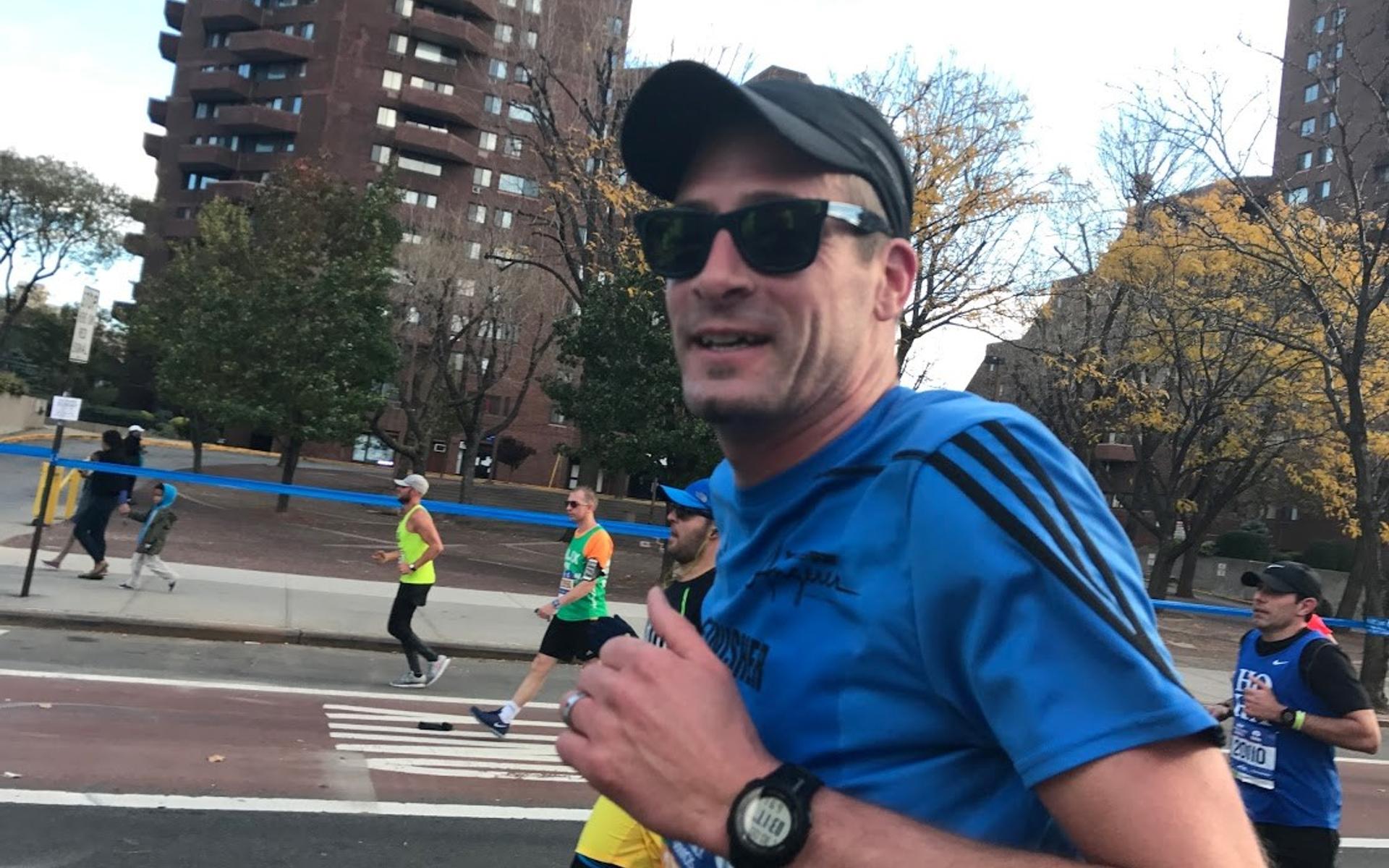 Konrad Blaser während des New York Marathons