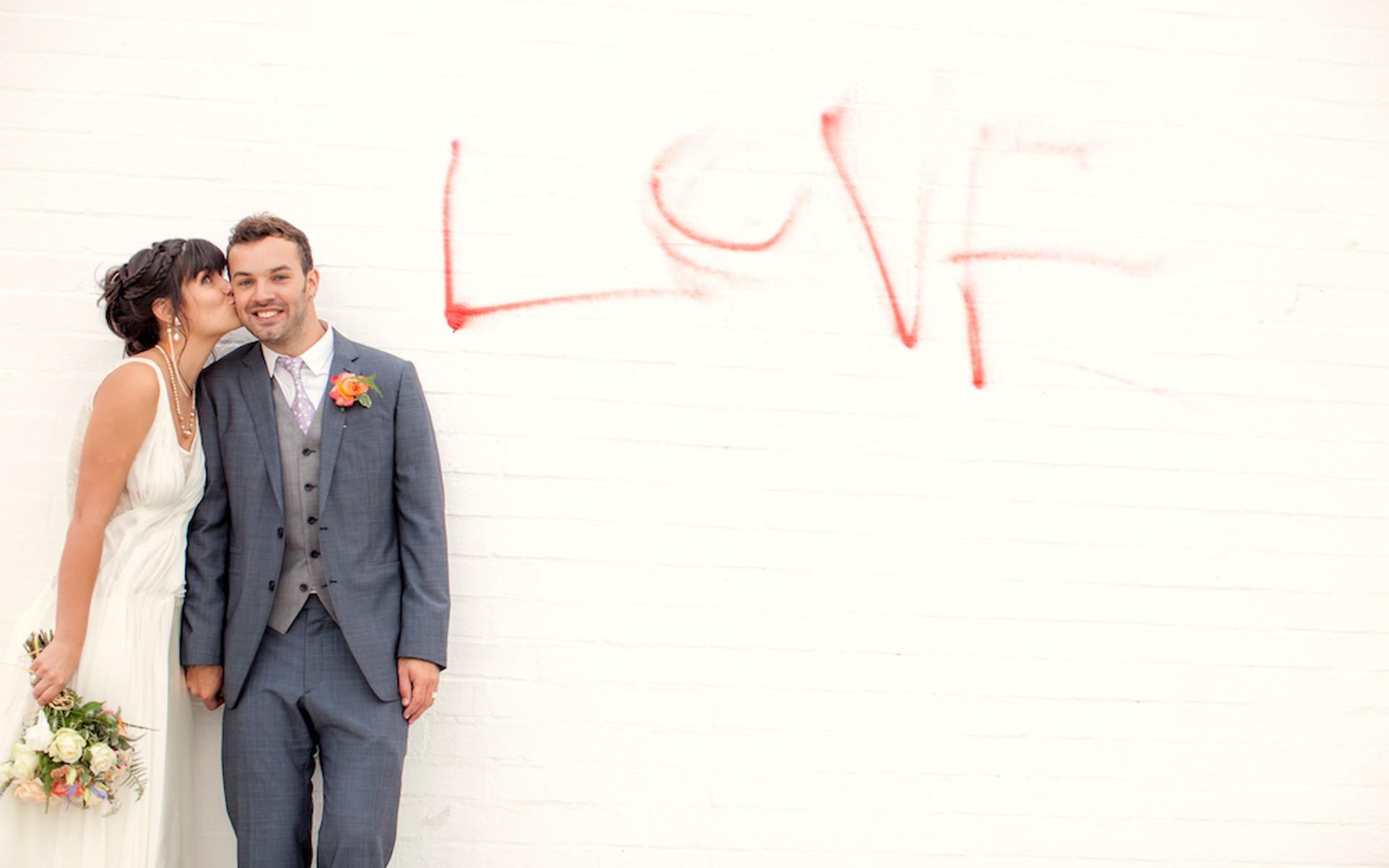 Hochzeitsfoto von Sarah und Pete