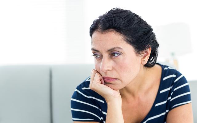 Unglückliche Frau