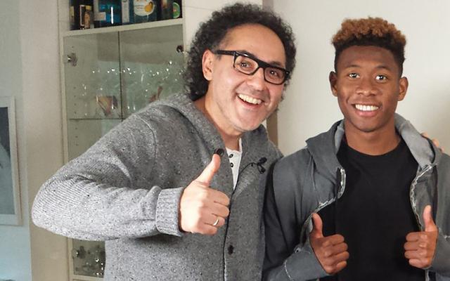 David Kadel mit Bayern-Profi David Alaba