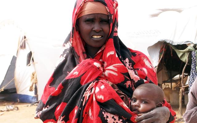 Somalierin in Flüchtlingslager