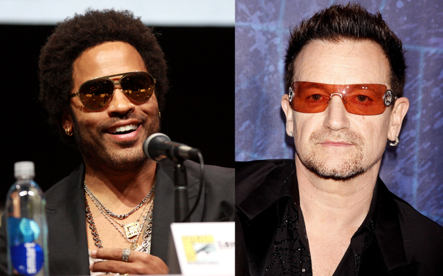 Lenny Kravitz und Bono von U2