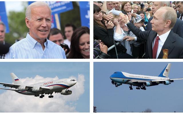 Joe Biden, Vladimir Putin und ihre Luxusflieger