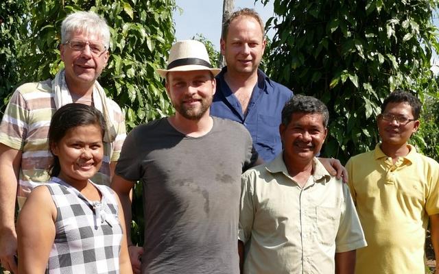 Kai Dräger (vordere Reihe, 2.v.l.) beim Besuch einer Spicebar-Farm