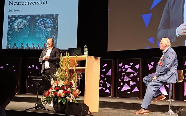 Nathan Keiser (links) und Markus Mäder am Forum christlicher Führungskräfte