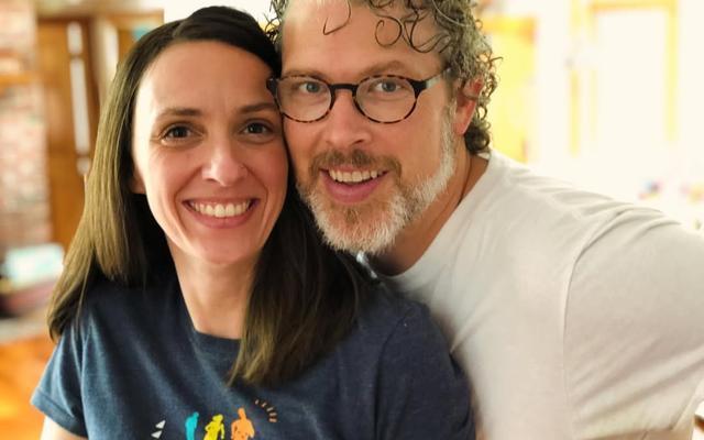 Clarissa Moll mit ihrem verstorbenen Mann