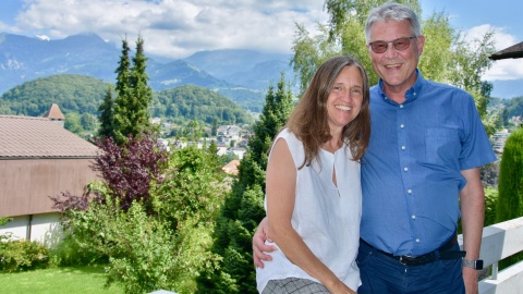 Anna (55) und Stefan (61) Fink, wohnen in Spiez