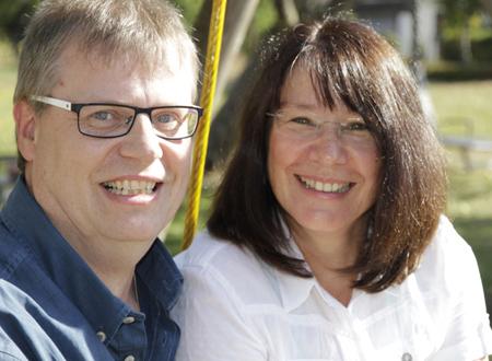 Katja Stöhr mit ihrem Mann Stephan