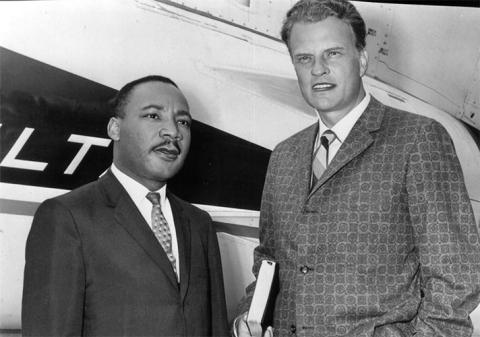 Martin Luther King und Billy Graham