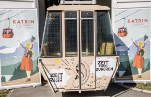 Die Gondel wird zum Beichtstuhl