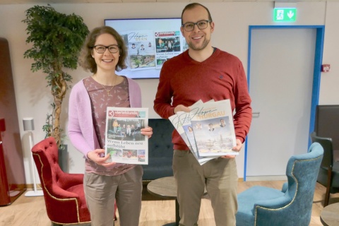 Daniela Baumann (SEA) und Flo Wüthrich (Livenet)