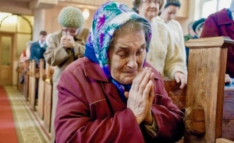 Betende Christen in Russland