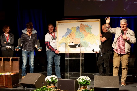 Initiant der Bauernkonferenz Andreas Keller (ganz rechts)