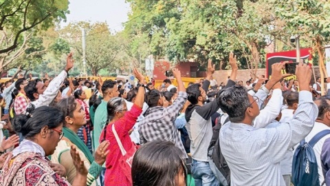 Proteste in Neu Dehli
