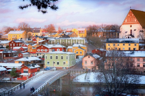 Die Stadt Porvoo in Finnland