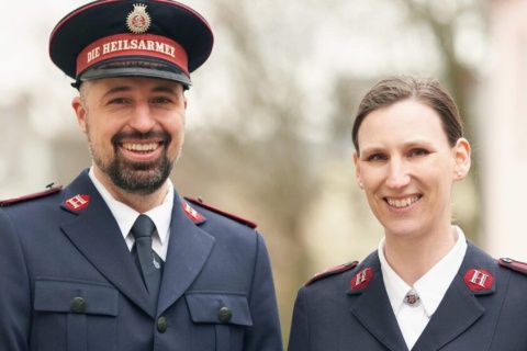 Anni und Matthias Lindner leiten die Heilsarmee in Chemnitz