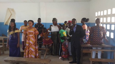 Gemeindemitglieder aus Sierra Leone
