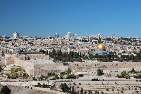 Ausblick auf den Tempelberg in Jerusalem