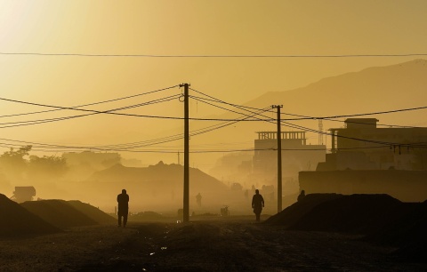 Silhouetten in Afghanistan