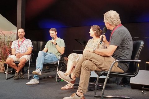 vlnr.: Markus Krauer, Dr. Luca Hersbeger, Madeleine Rytz, Refernten, Rolf Germann
