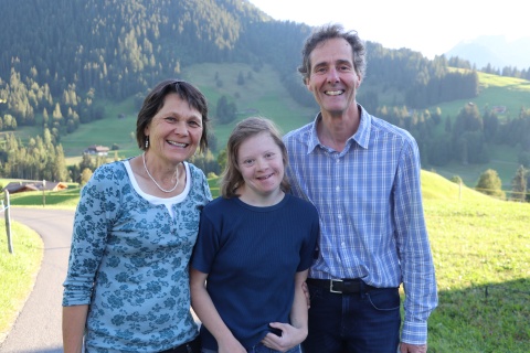 Familie Schranz, Ruth, Stefanie und Hansruedi, wohnen in Gstaad