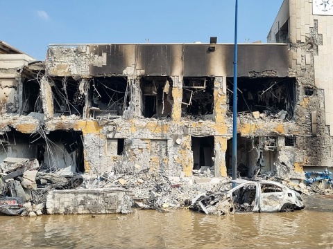 Die Überreste der Stadtpolizei von Sderot