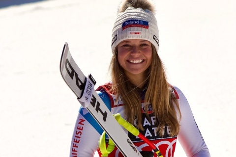 Corinne Suter in Crans-Montana