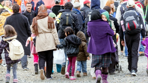 Ankunft einiger Flüchtlinge