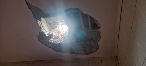 Eine evangelische Kirche in Libanon wurde von einer Bombe getroffen.