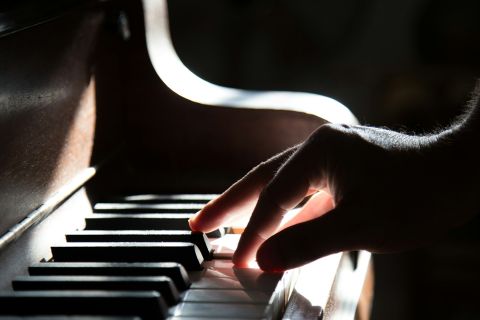 Die blinde Sängerin beherrschte ihr Instrument.