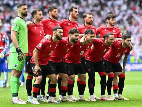 Die Fussballnationalmannschaft von Georgien.