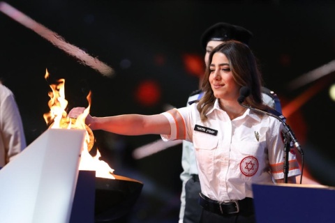 Yasmeen Mazzawi an den Feierlichkeiten zum israelischen Unabhängigkeitstag im Jahr 2020