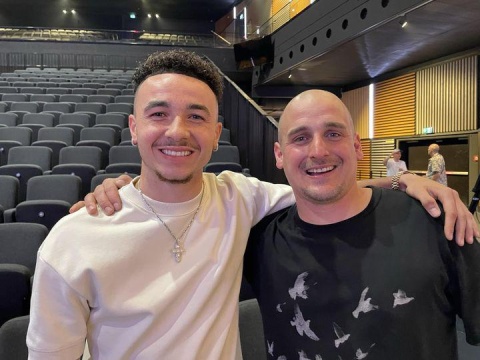 Ruben Vargas und Dominic Haab bei einem Pfingst-Event 2024 im ICF Zürich