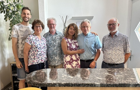 Das Team von WunderHeute TV (vlnr.): Janic Müller, Ursi Honegger, Martin Kronauer, Johana und Andreas Lange, Ernst Liechti (es fehlt Marianne Richard)