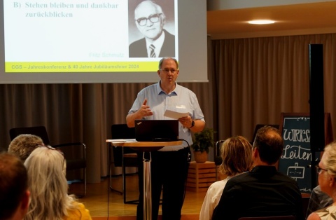 CGS-Präsident Markus Hess führte durch die Jubiläumsversammlung.