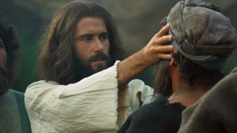 Bartimäus wird von Jesus geheilt