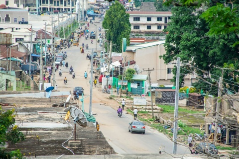 Strassenszene in Okene, Nigeria