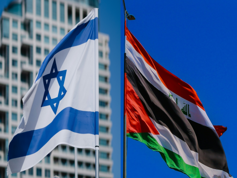 Israelische und Palästinensische Flagge