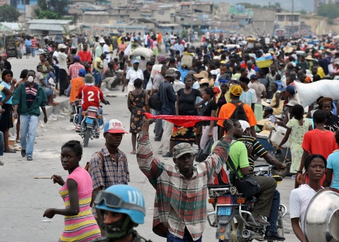 Menschen in Port-au-Prince 