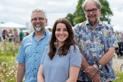 Dieses Team steht hinter der «Kirche auf Franklin» (v.l.n.r.): Bernd Brucksch (ev. Pfarrer), Rebecca Kehrberger (CVJM-Pionierin) und Richard Link (kath. Pastoralreferent)