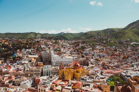 Die Stadt Guanajuato in Mexiko