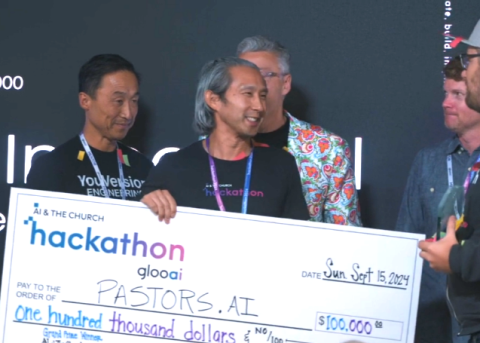 Preisübergabe der 2024 AI und Church Hackathon