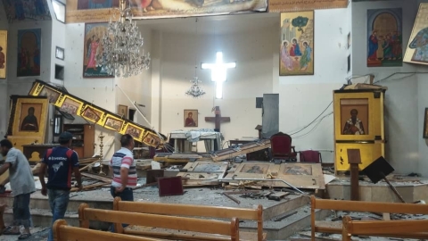 Nach dem Anschlag in der Kirche