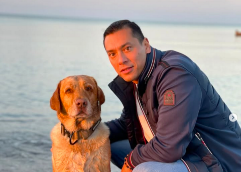Steve Kröger und sein Hund