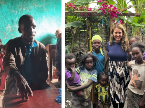 Nago (BeSent Trainee) und Michèle Marfurt mit seinen Kindern