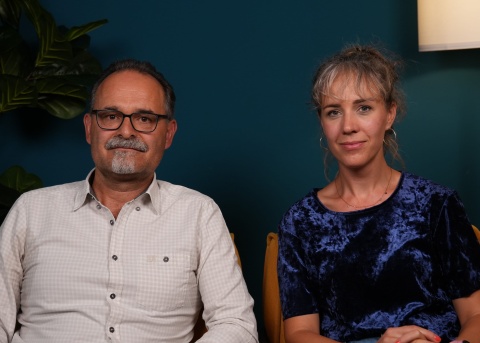 Roland Hardmeier und Evelyne Baumberger im Gespräch