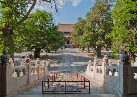 Konfuziustempel in Peking mit Blick nach Norden