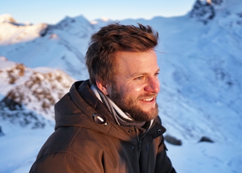 Philipp Gysel auf einem Berg