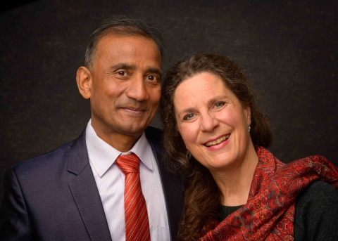 Adhikari Dambar und seine Frau Barbara 